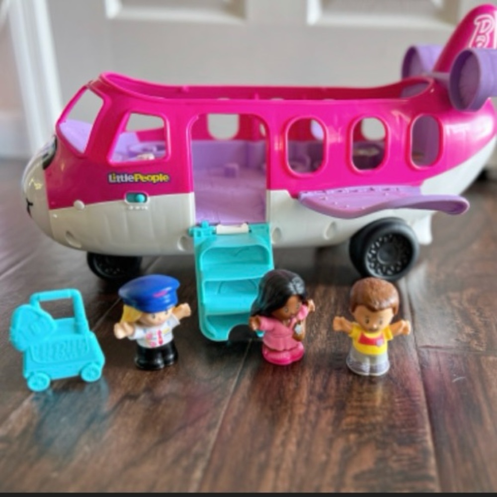 Little People Barbie Airplane Lights Music and 3 Figures,‎ Little Dream Plane